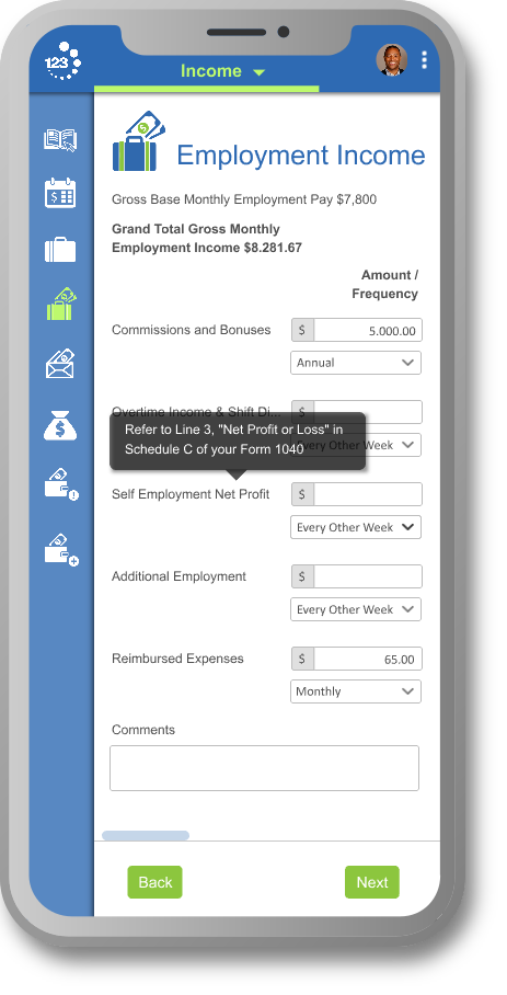 Family Law Software Client Employment Income