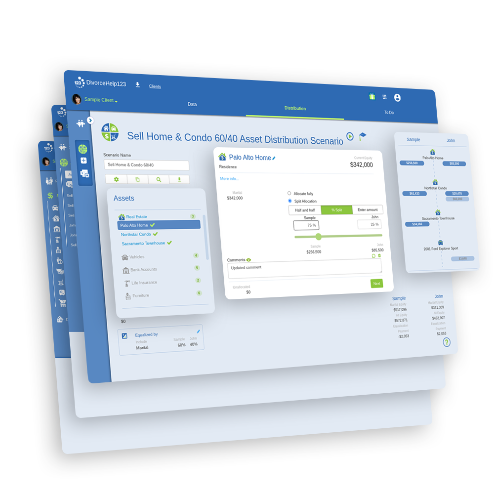 DivorceHelp123 Asset Distribution